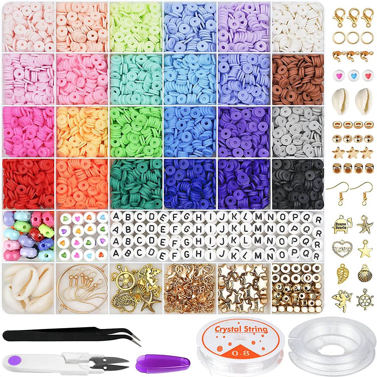 Jewelry Making In Clay - 6000 Pcs 24 Colors Flat Round