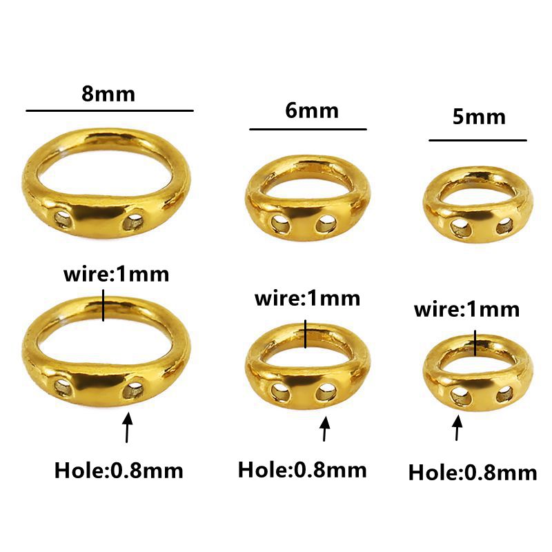 30pcs 5/6/8mm Stainless Steel  - Jewelry Making Hardware avaliação e preço