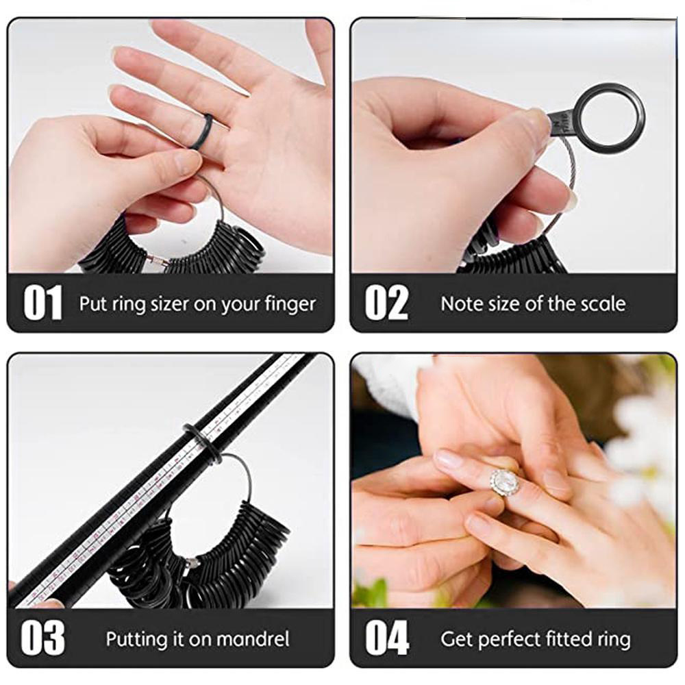 1Set Plastic Ring Sizer Kit -  - Jewelry Making Uk avaliação e preço