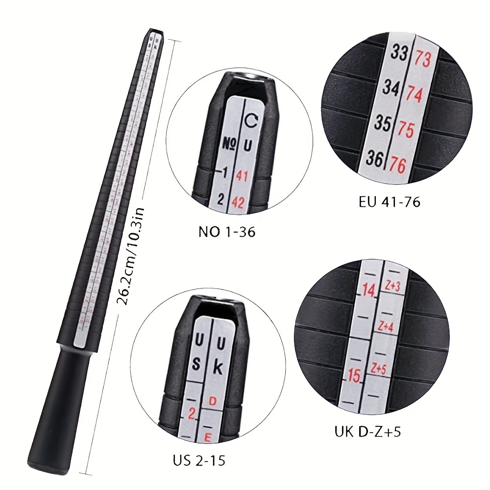 1Set Plastic Ring Sizer Kit -  - Jewelry Making Uk avaliação e preço