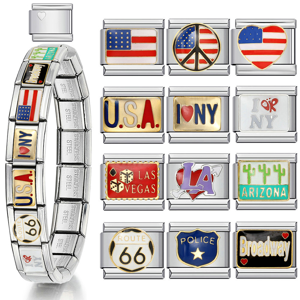 1pc Y2K Italian Charm Bracelet - Jewelry Making In La avaliação e preço