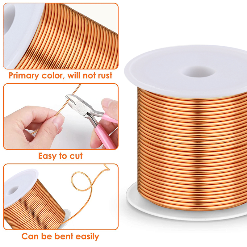 1-3Roll  Soft Copper Wire for  - Jewelry Making Thread avaliação e preço