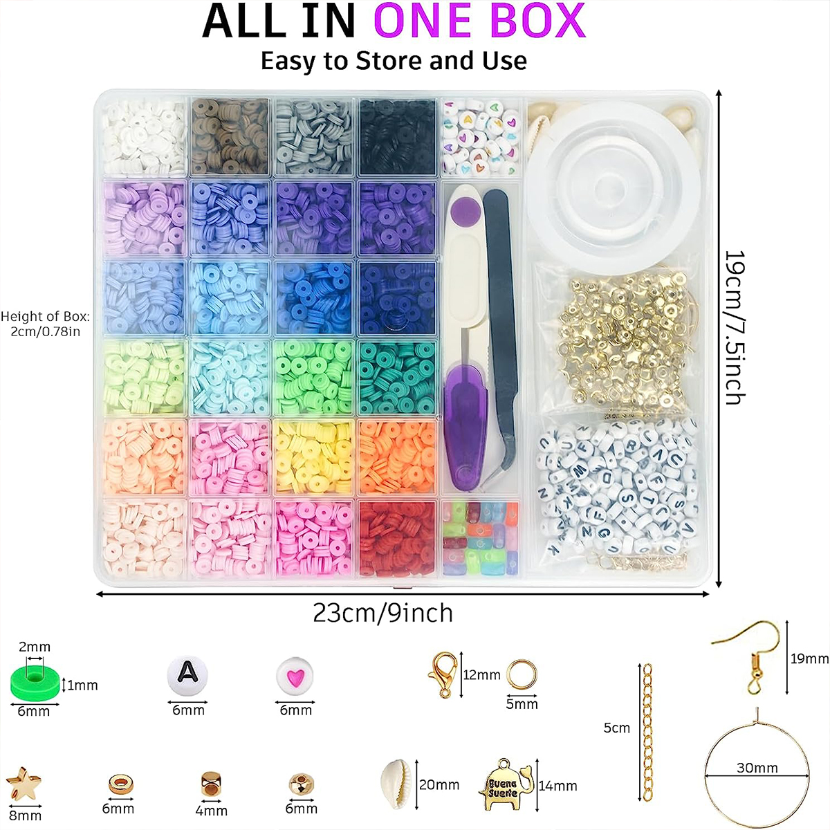 6000 Pcs 24 Colors Flat Round  - Jewelry Making In Clay avaliação e preço