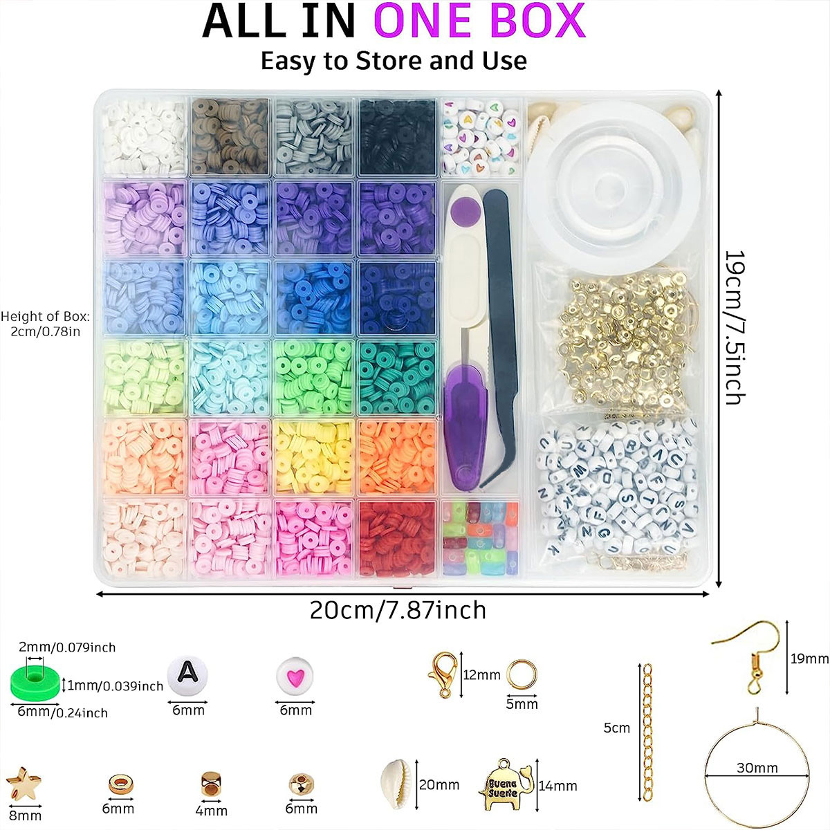 6000 Pcs 24 Colors Flat Round  - Jewelry Making In Clay avaliação e preço