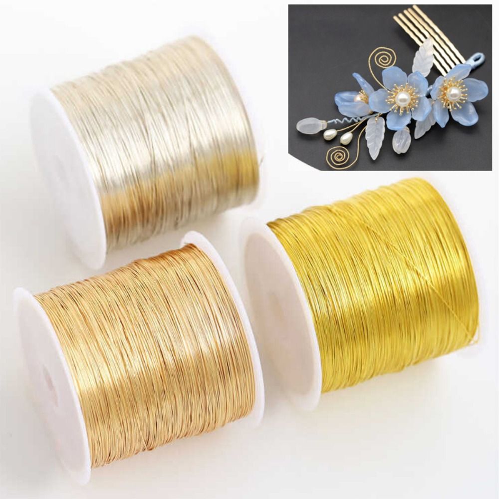 100m/roll Gold Plated Color Pr - Jewelry Making Gold Wire avaliação e preço