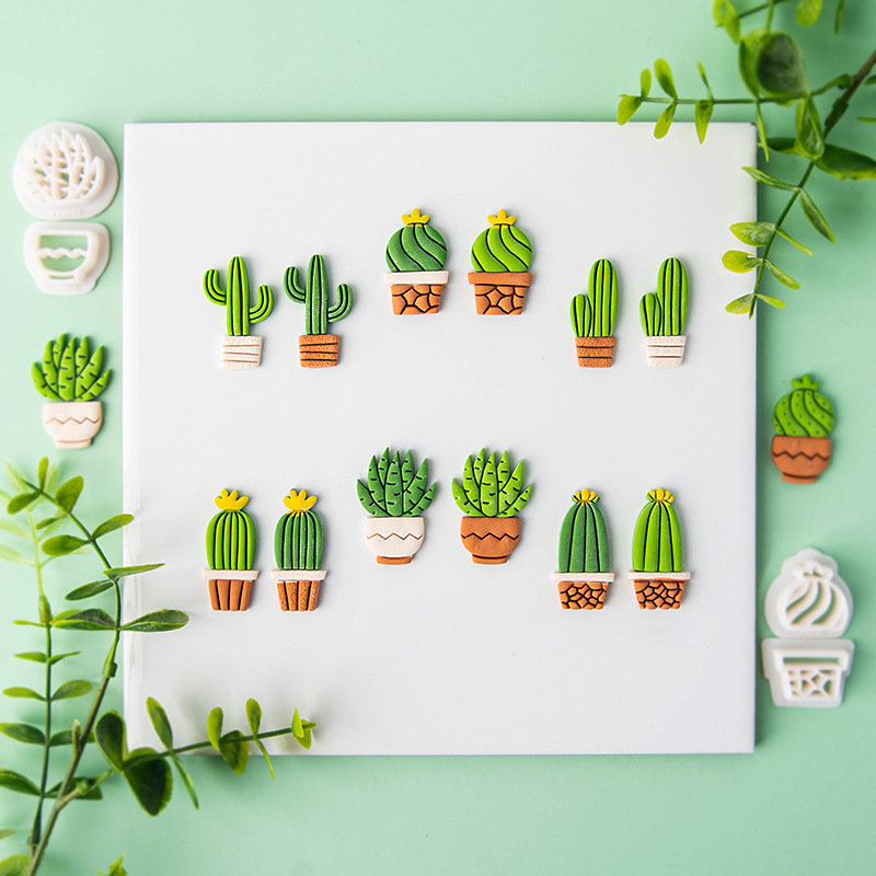 Cactus Soft Pottery Polymer Cl - Jewelry Making In Clay avaliação e preço