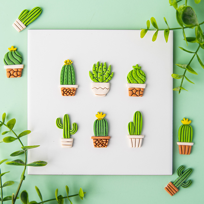 Cactus Soft Pottery Polymer Cl - Jewelry Making In Clay avaliação e preço