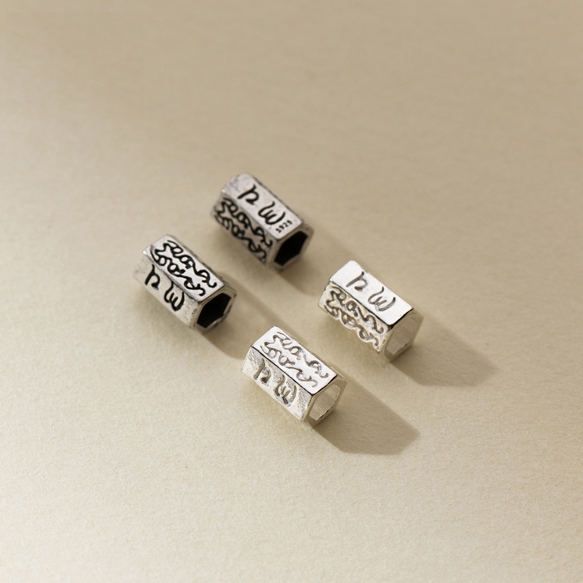 925 Silver Beads Retro Engrave - Jewelry Making In La avaliação e preço