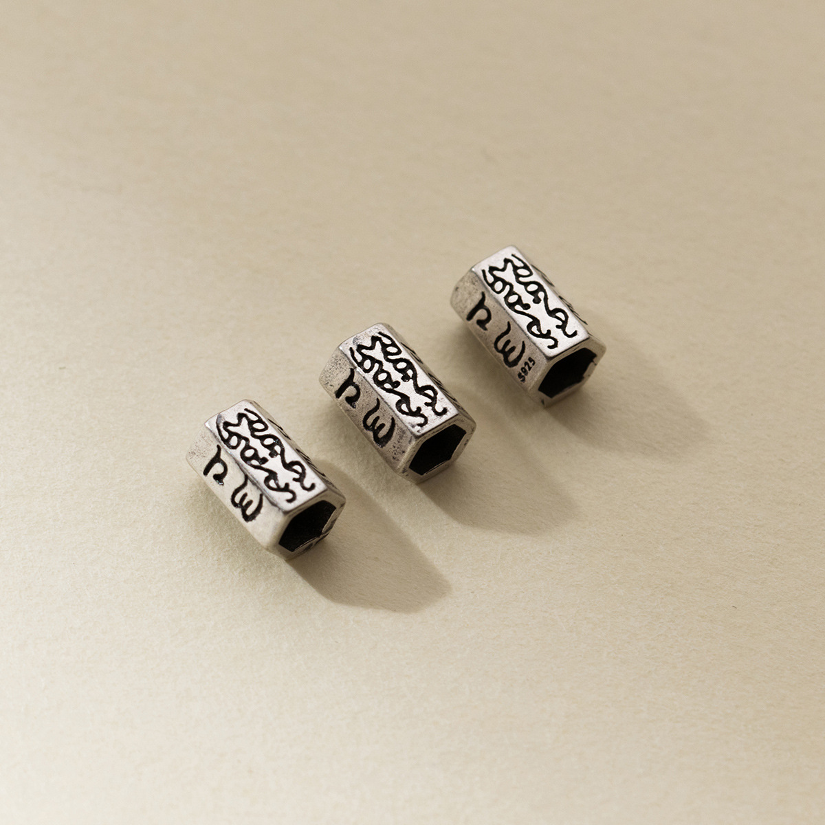 925 Silver Beads Retro Engrave - Jewelry Making In La avaliação e preço