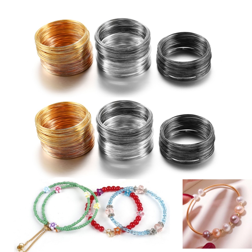 100 Loops/lot 0.6mm Silver Gol - Jewelry Making Thread avaliação e preço