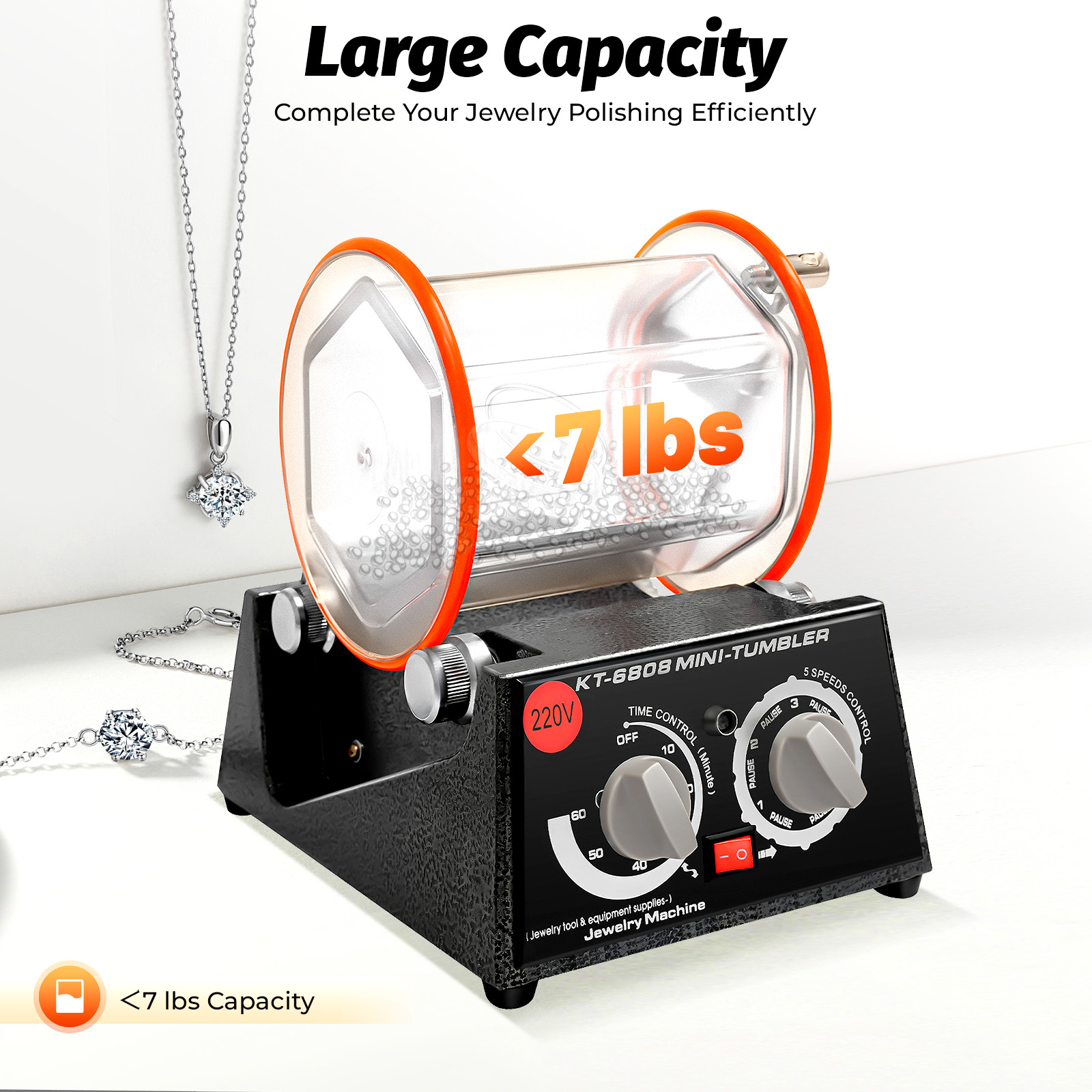 5 Gears Electric Polisher, 60W - Jewelry Making Uk avaliação e preço
