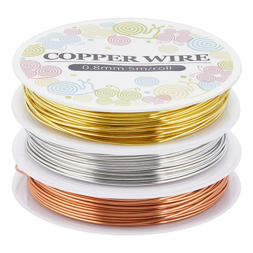 12.8M Copper Jewelry Wire 0.8m - Jewelry Making Gold Wire avaliação e preço