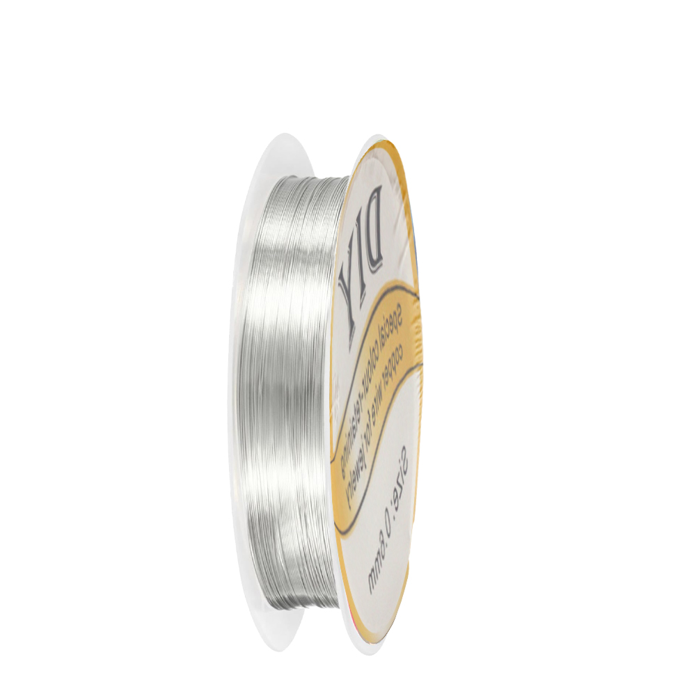 1Roll Silver Copper Wire 0.3/0 - Jewelry Making Thread avaliação e preço