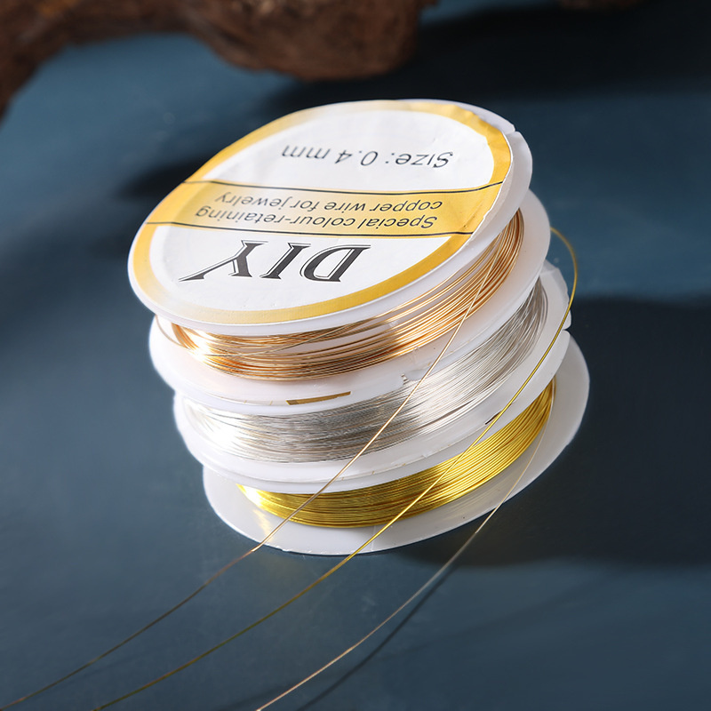 1Roll Silver Copper Wire 0.3/0 - Jewelry Making Thread avaliação e preço