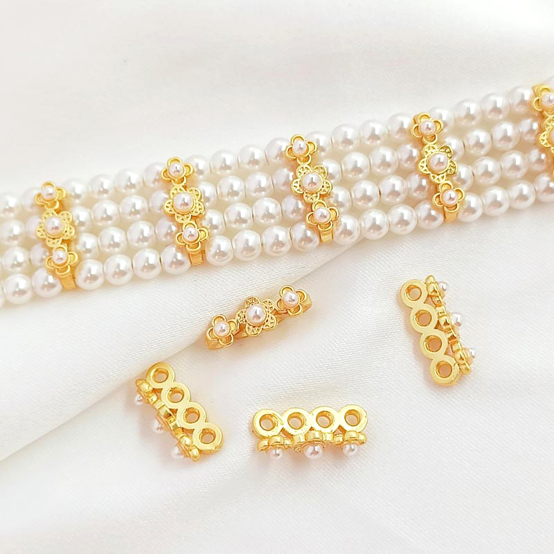 5 Pieces Dummy Gold Four Hole  - Jewelry Making For Dummies avaliação e preço