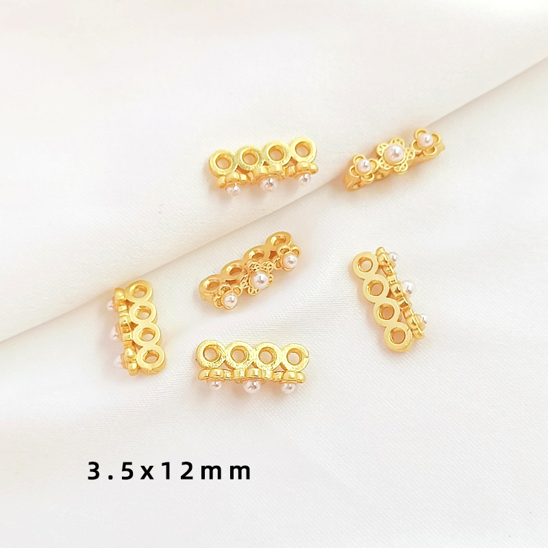 5 Pieces Dummy Gold Four Hole  - Jewelry Making For Dummies avaliação e preço