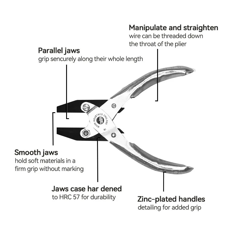 UK MAUN 140mm Smooth Jaws Flat - Jewelry Making Uk avaliação e preço