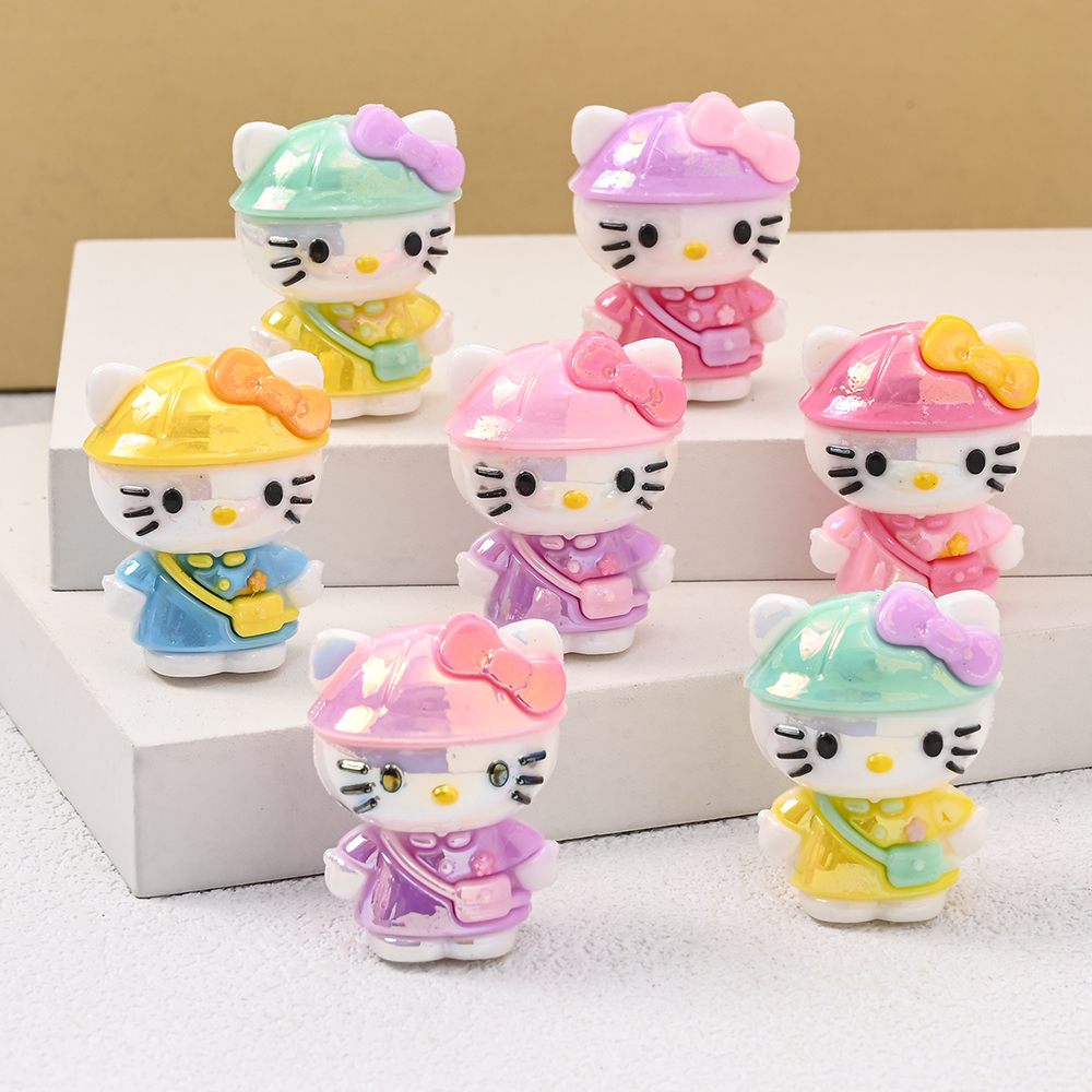 5Pcs Coloful Hat KT Cat Resin  - Jewelry Making For Dummies avaliação e preço