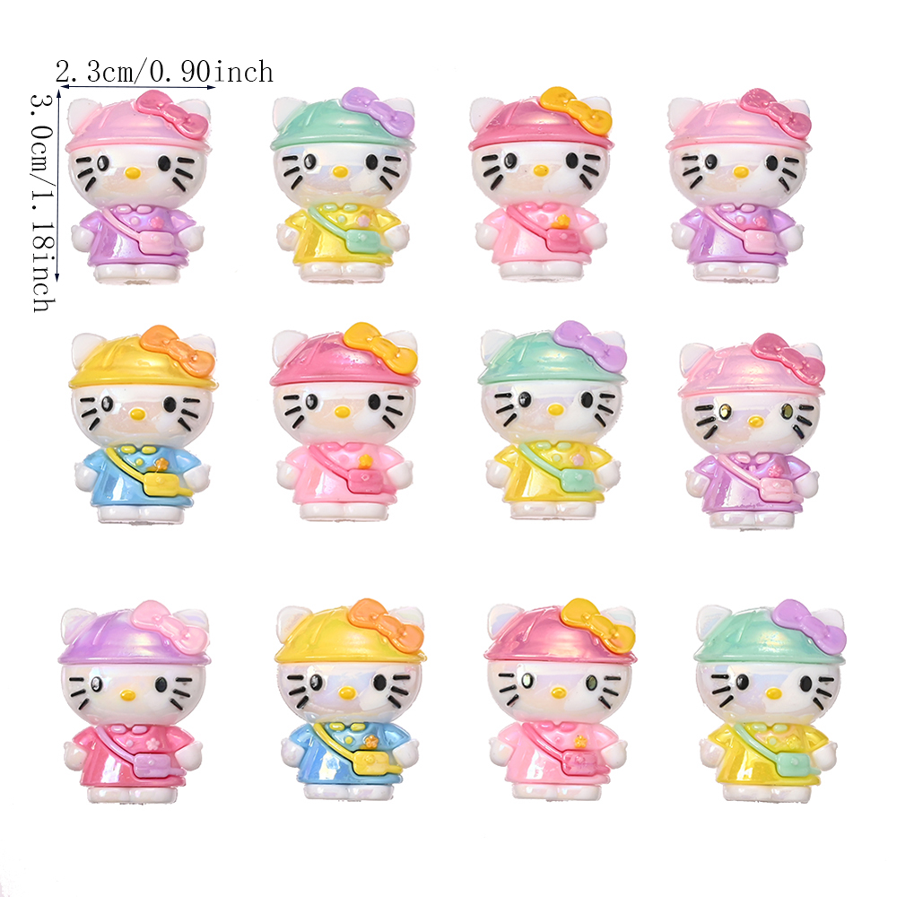 5Pcs Coloful Hat KT Cat Resin  - Jewelry Making For Dummies avaliação e preço