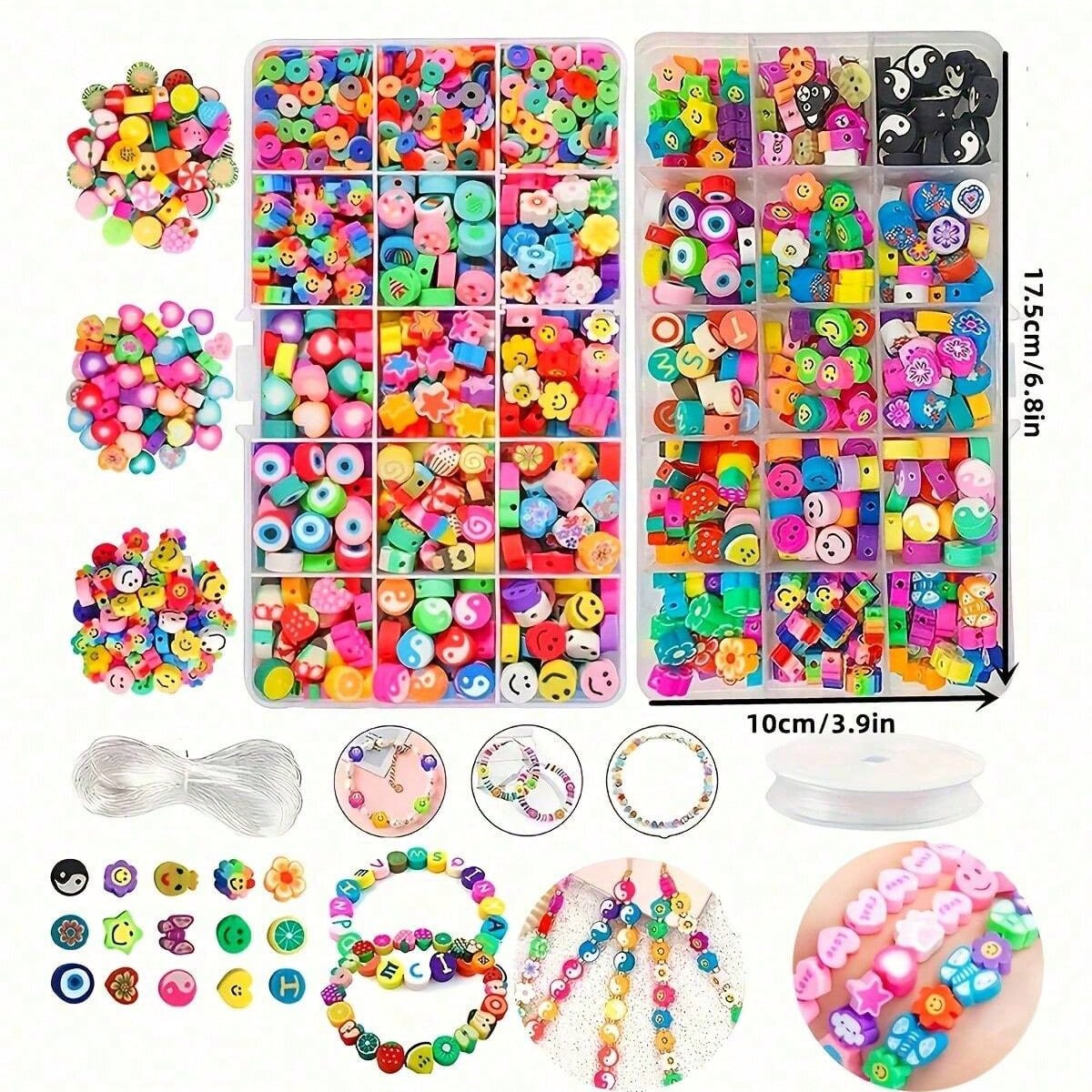 1450/1200/250pcs Polymer Clay  - Jewelry Making Thread avaliação e preço