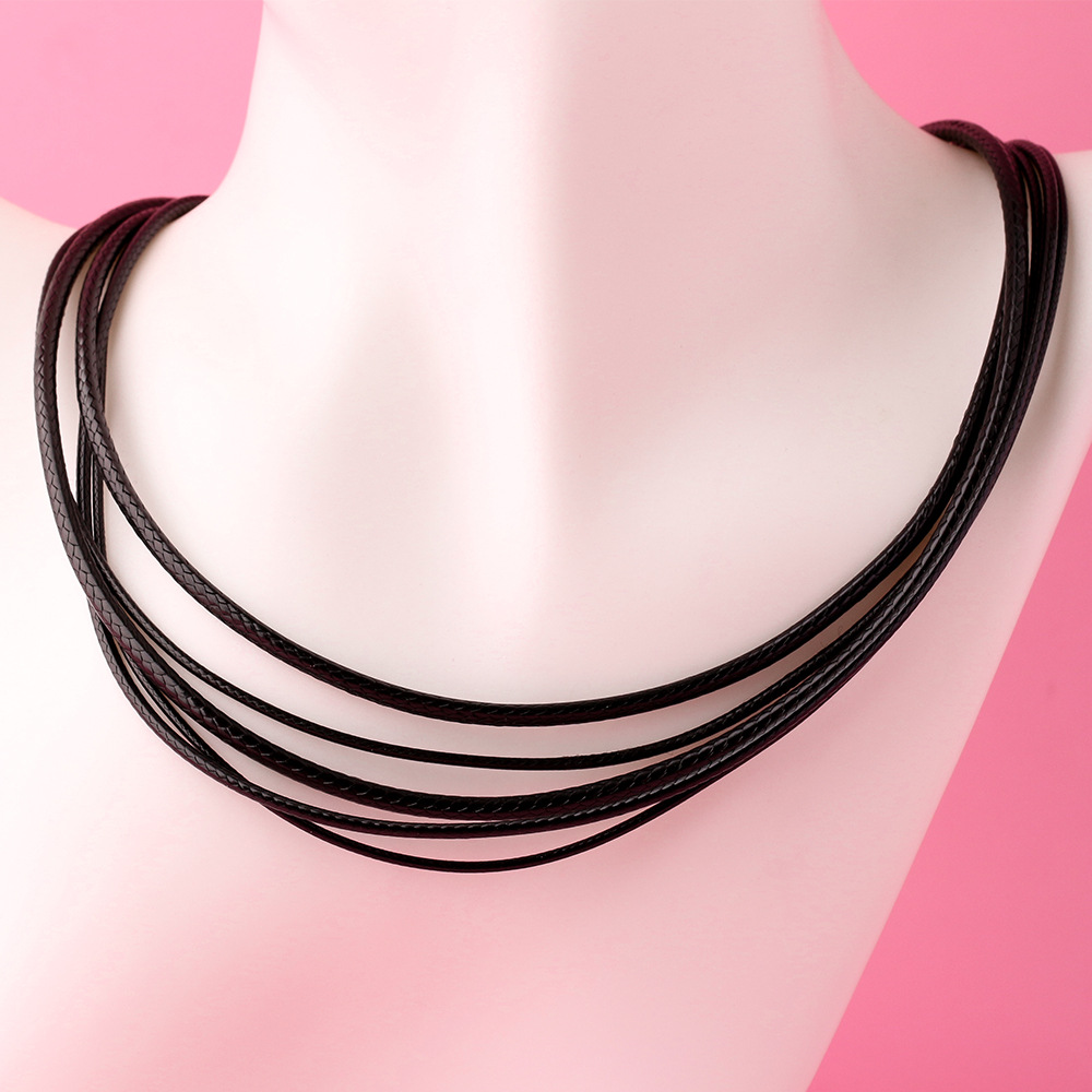 925 Silver Black Braided Leath - Jewelry Making In La avaliação e preço