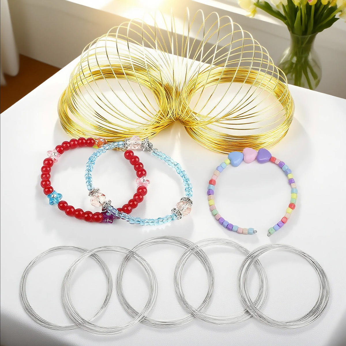 0.6mm Stainless Steel Memory W - Jewelry Making Gold Wire avaliação e preço