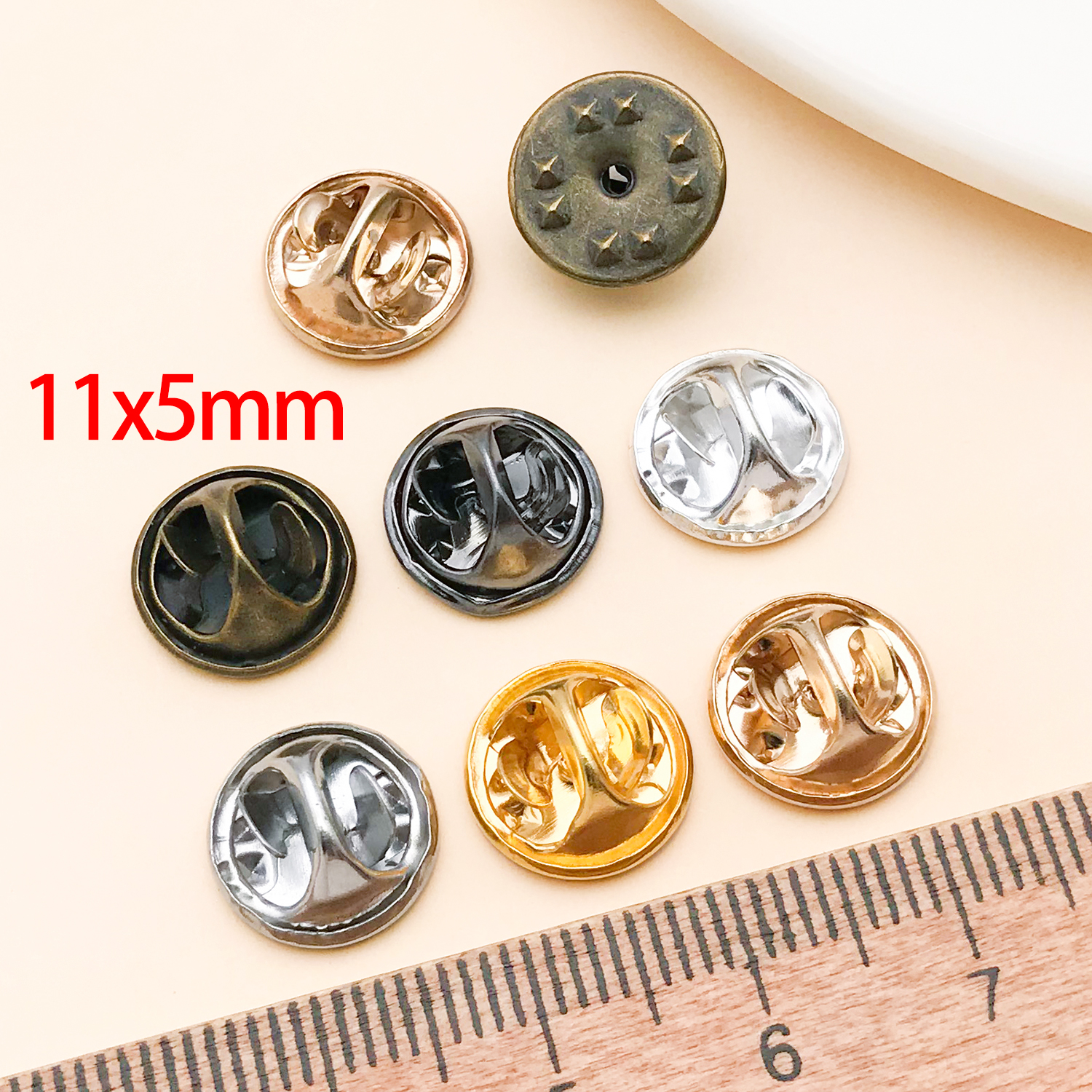 50pcs 8mm 11mm Pin+ Back Stabb - Jewelry Making Hardware avaliação e preço