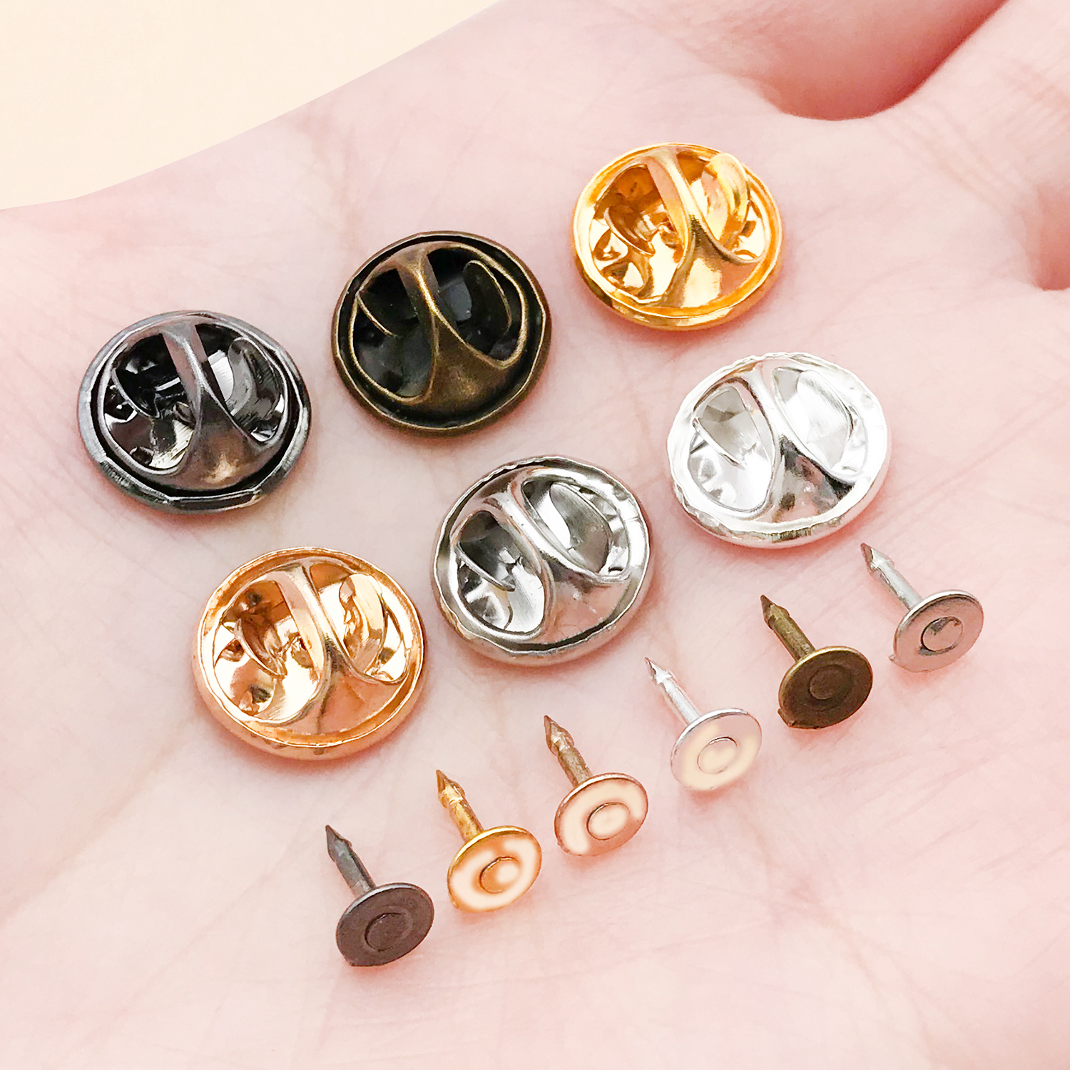 50pcs 8mm 11mm Pin+ Back Stabb - Jewelry Making Hardware avaliação e preço