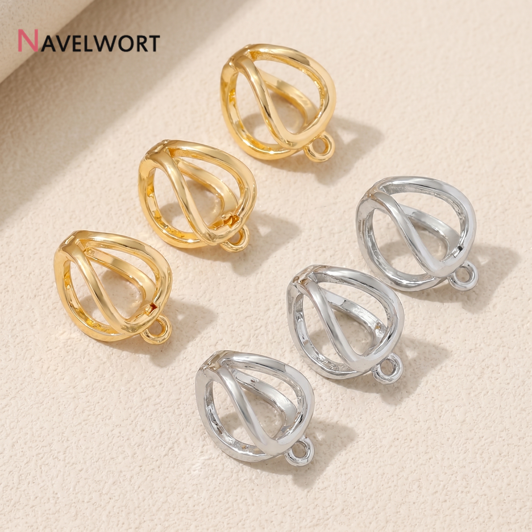 14K Gold Plated Brass Metal Ho - Jewelry Making Hardware avaliação e preço
