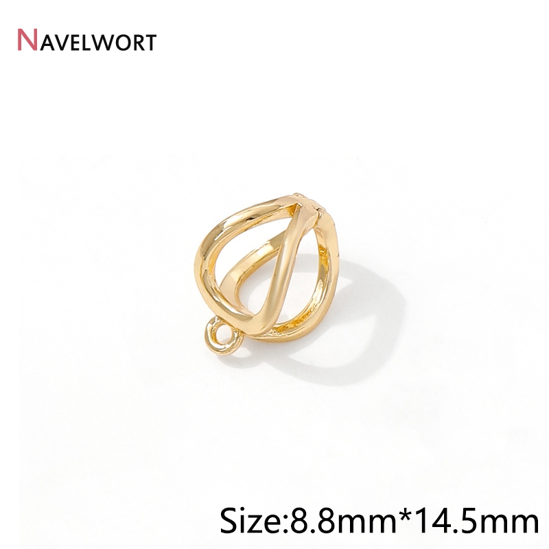 14K Gold Plated Brass Metal Ho - Jewelry Making Hardware avaliação e preço
