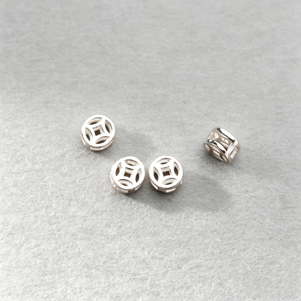 10pcs/pack 925 Silver Coin Spa - Jewelry Making In La avaliação e preço