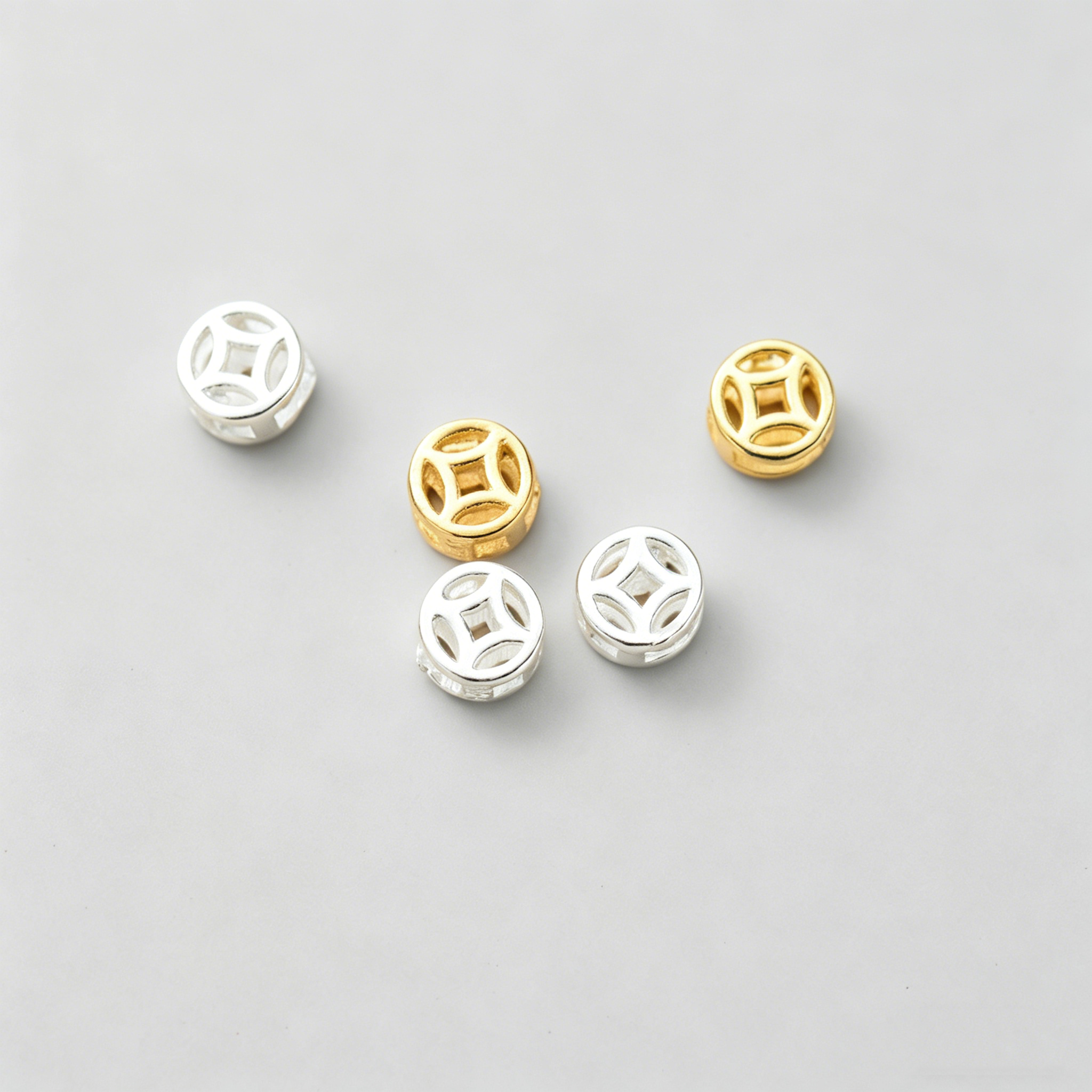 10pcs/pack 925 Silver Coin Spa - Jewelry Making In La avaliação e preço