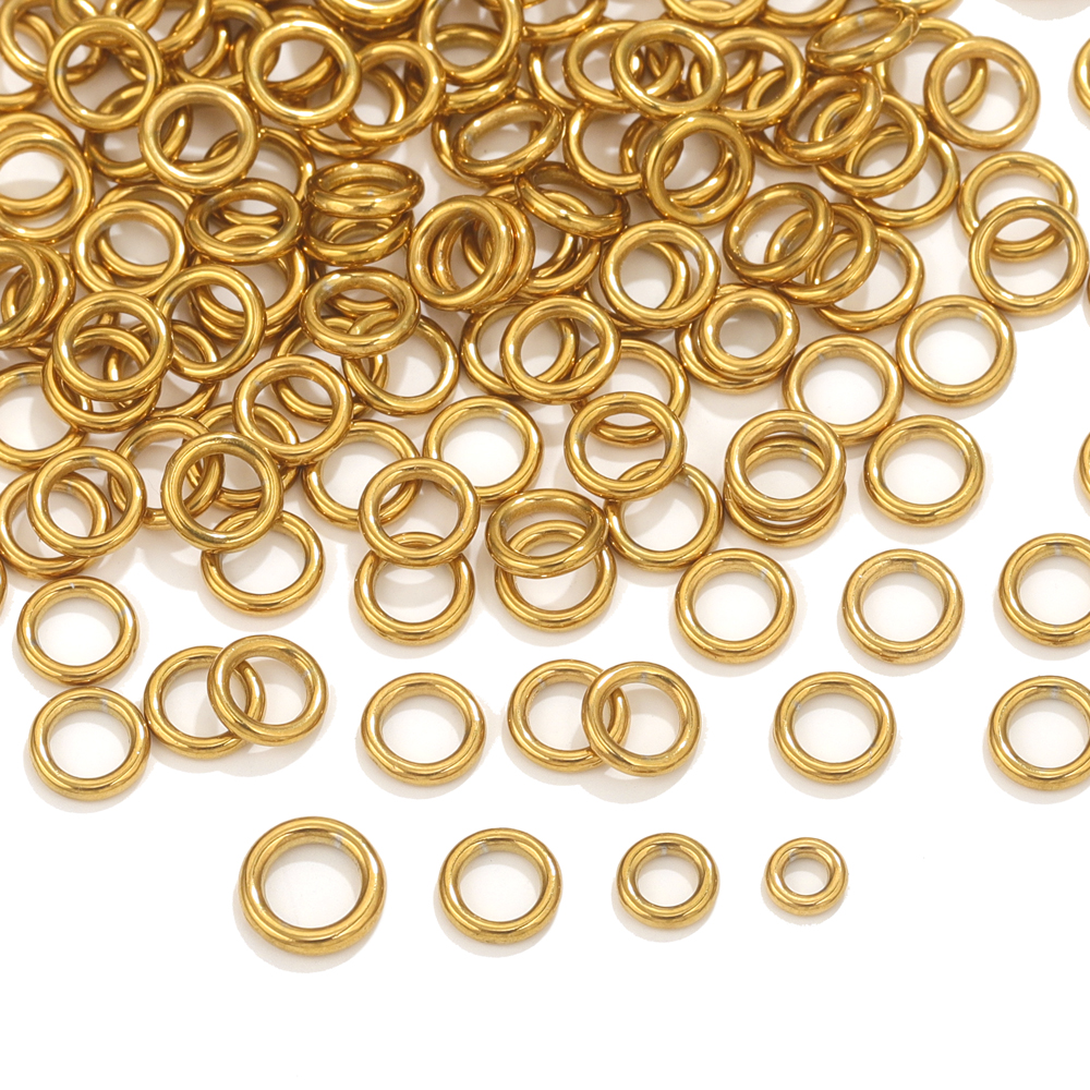50pcs Stainless Steel O Ring G - Jewelry Making Gold Wire avaliação e preço