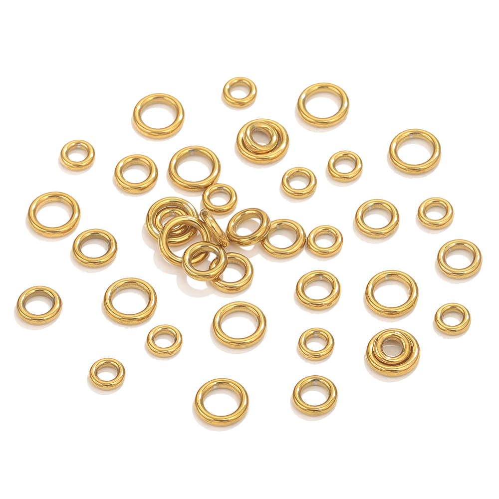 50pcs Stainless Steel O Ring G - Jewelry Making Gold Wire avaliação e preço