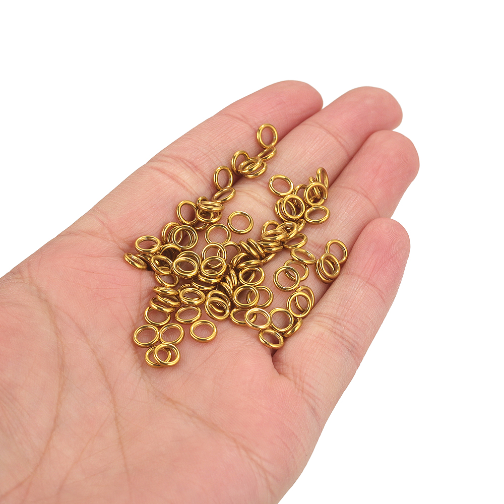 50pcs Stainless Steel O Ring G - Jewelry Making Gold Wire avaliação e preço