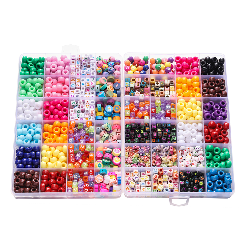 680pcs/Box Colorful Acrylic Po - Jewelry Making In Clay avaliação e preço