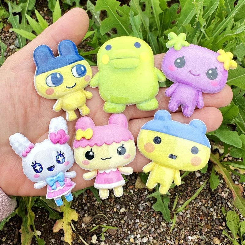 45mm Cartoon Tamagotchi double - Jewelry Making Parts avaliação e preço