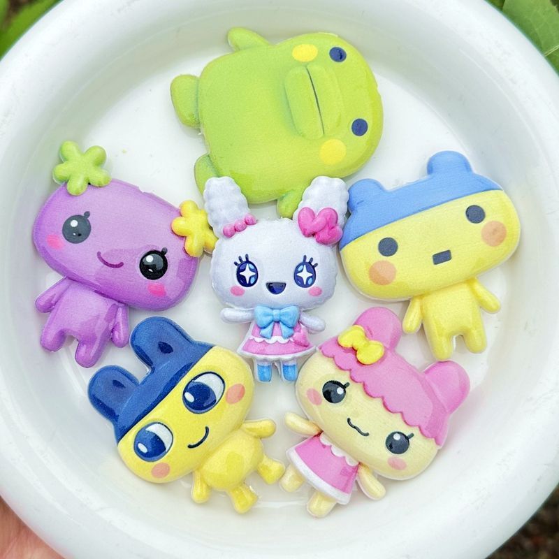 45mm Cartoon Tamagotchi double - Jewelry Making Parts avaliação e preço