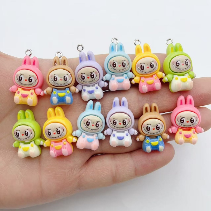 10Pcs Kawaii Rabbit Strawberry - Jewelry Making Parts avaliação e preço
