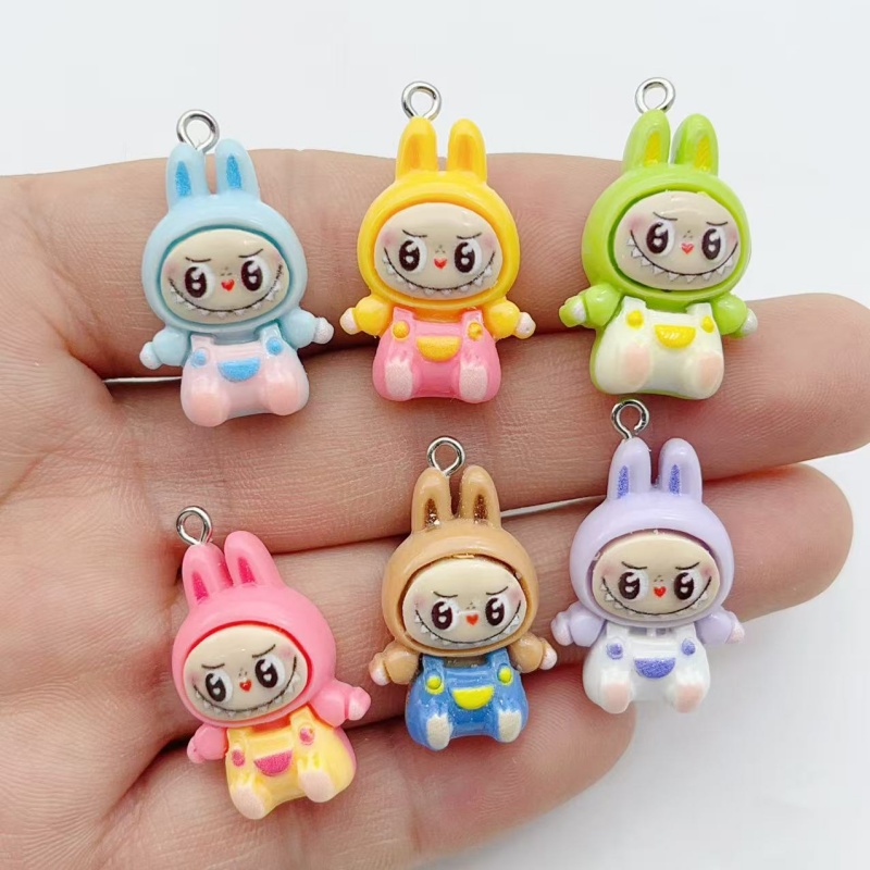 10Pcs Kawaii Rabbit Strawberry - Jewelry Making Parts avaliação e preço