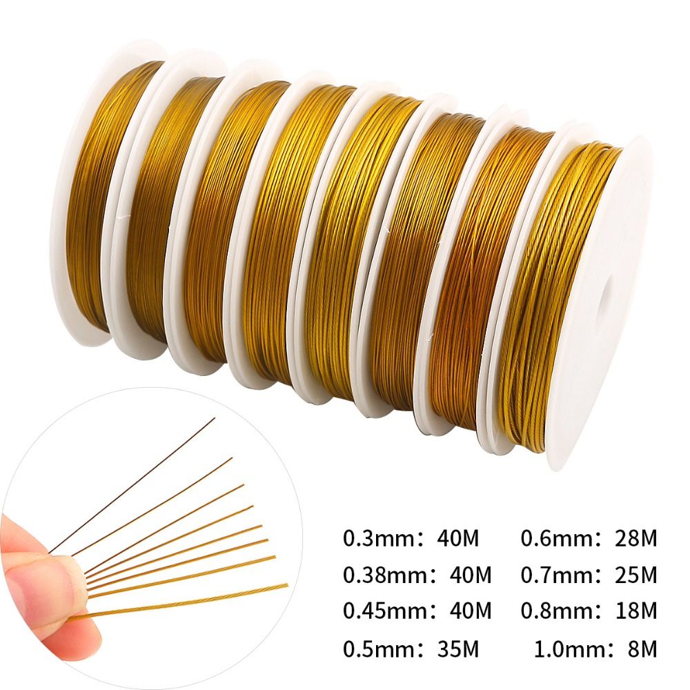 New Steel Gold Silver Jewelry  - Jewelry Making Gold Wire avaliação e preço