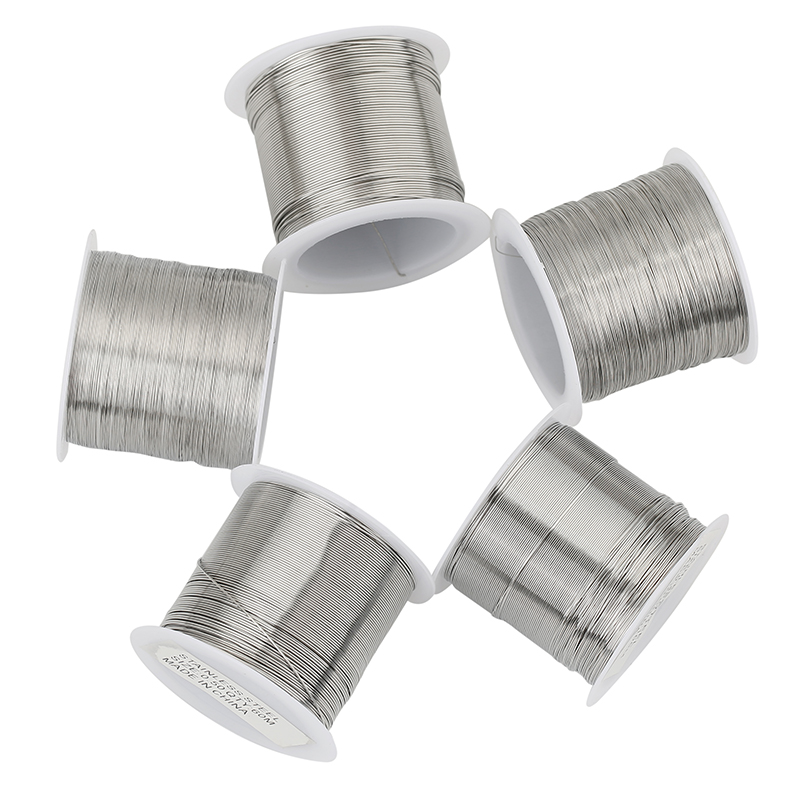 1roll Stainless Steel 0.2 0.3  - Jewelry Making Thread avaliação e preço