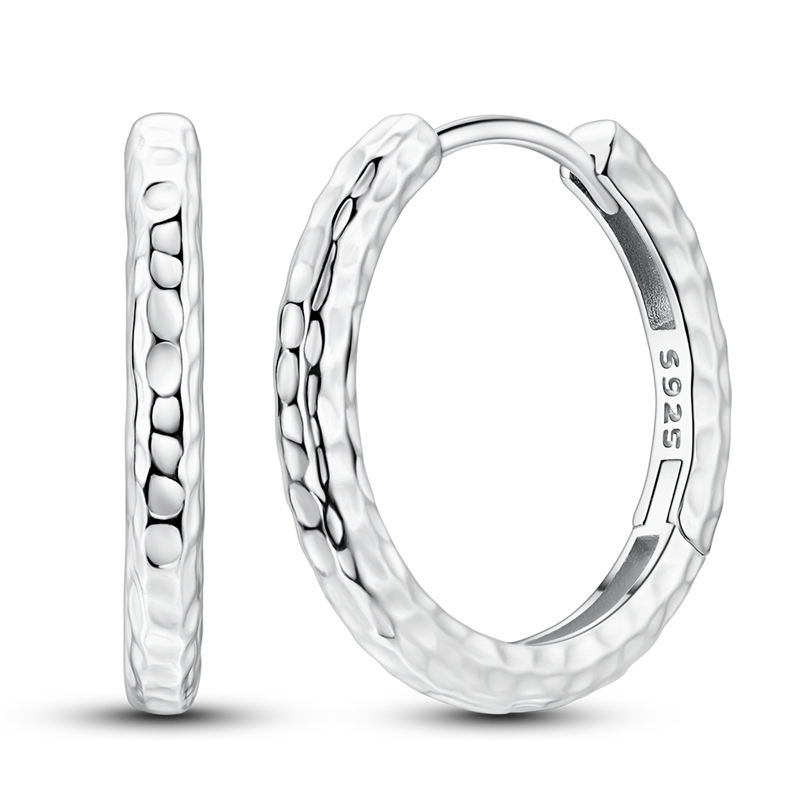 925 Sterling Silver Earrings W - Jewelry Making Hammer avaliação e preço