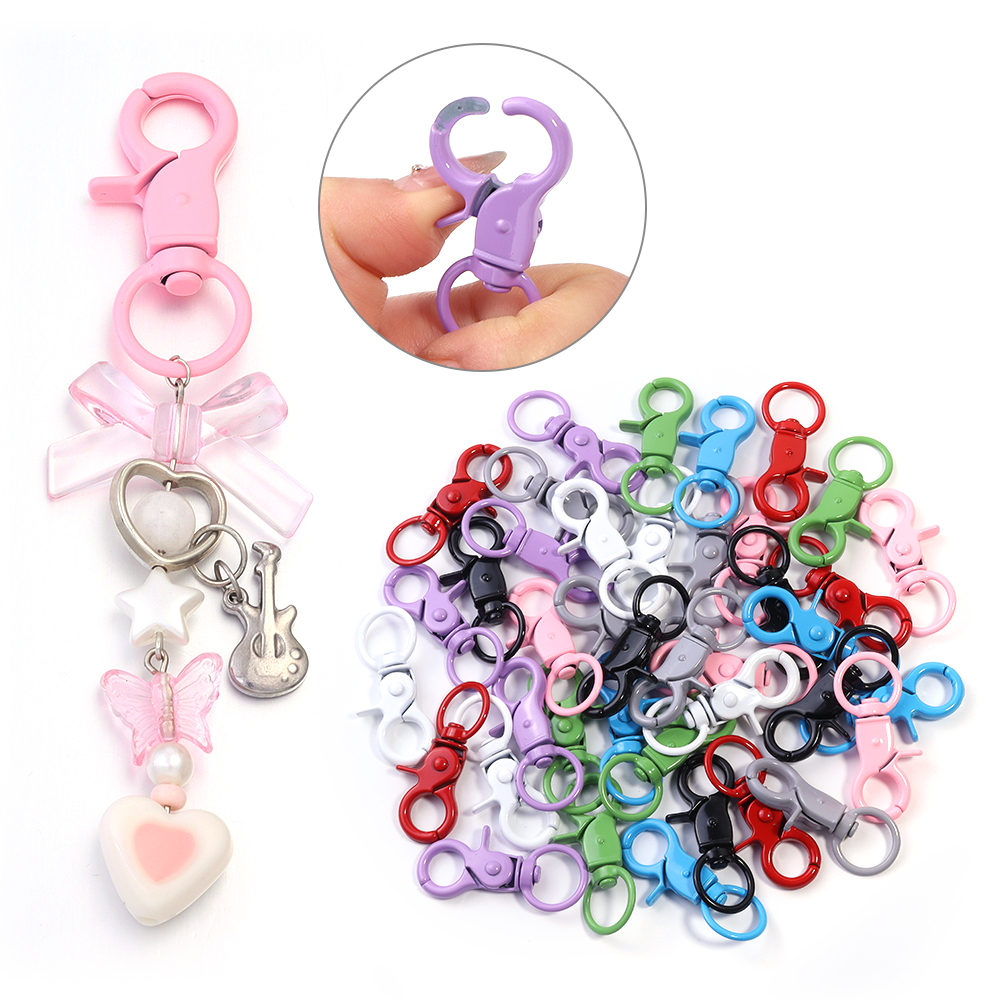 5Pcs/Lot Colorful Swivel Lobst - Jewelry Making Hardware avaliação e preço