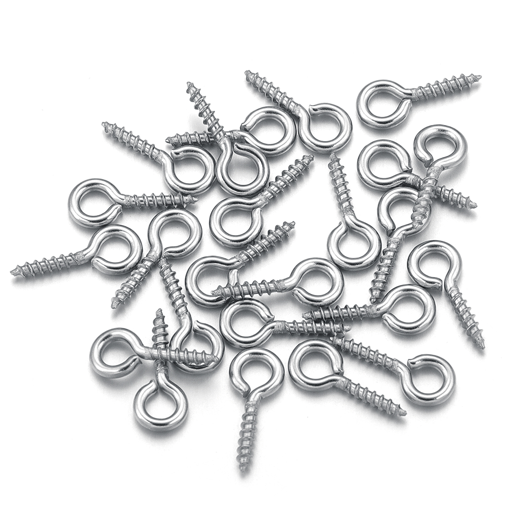 100pcs/lot Stainless Steel Min - Jewelry Making Thread avaliação e preço
