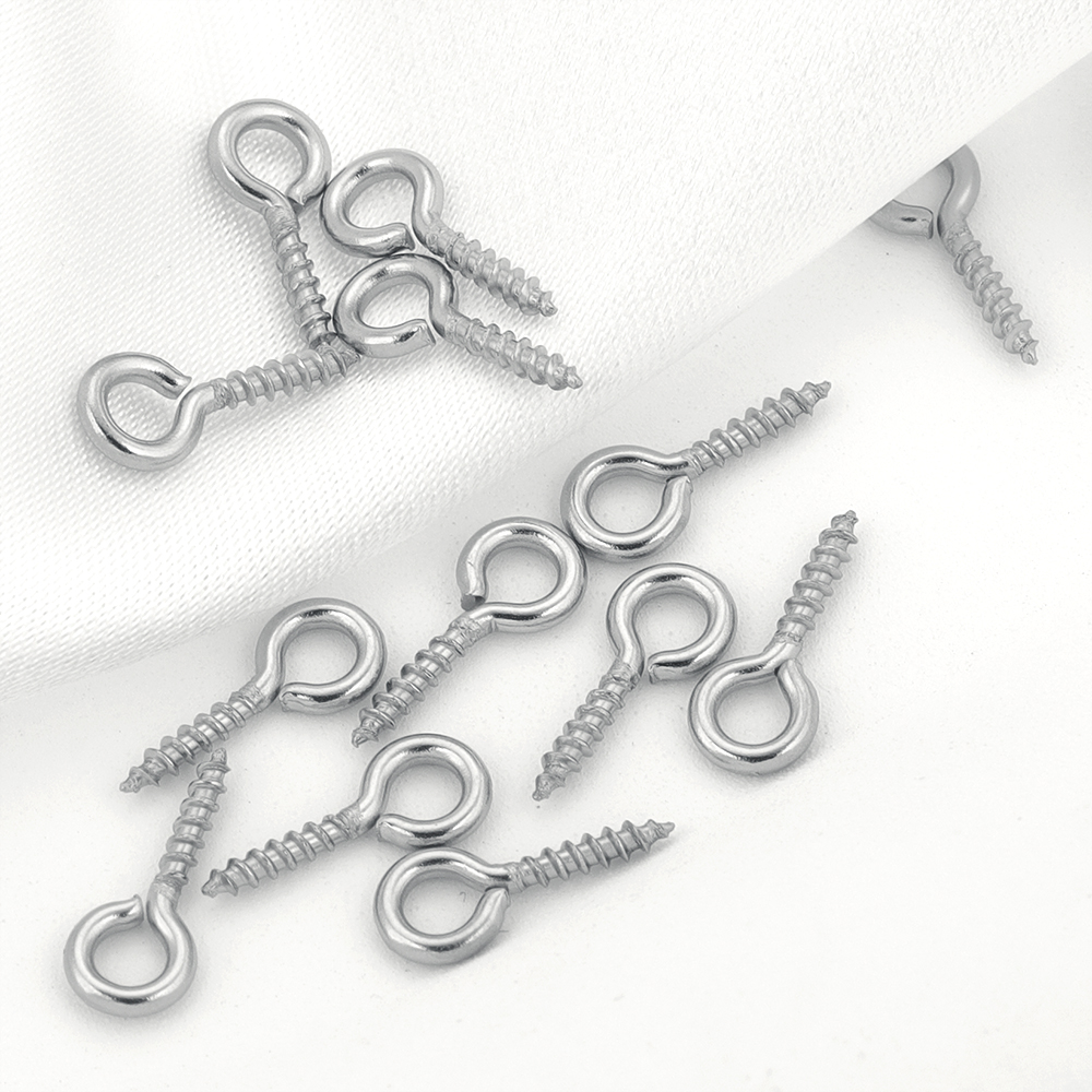 100pcs/lot Stainless Steel Min - Jewelry Making Thread avaliação e preço