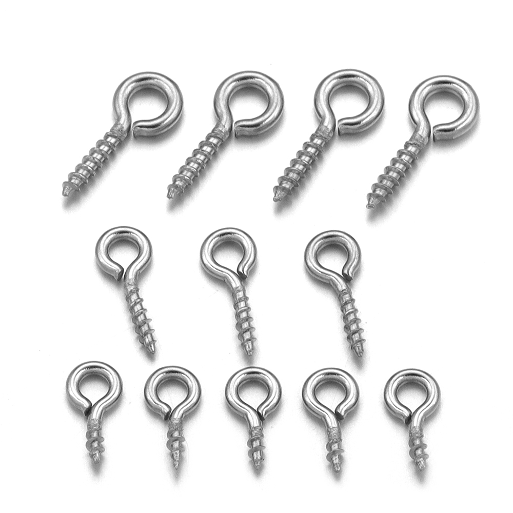 100pcs/lot Stainless Steel Min - Jewelry Making Thread avaliação e preço