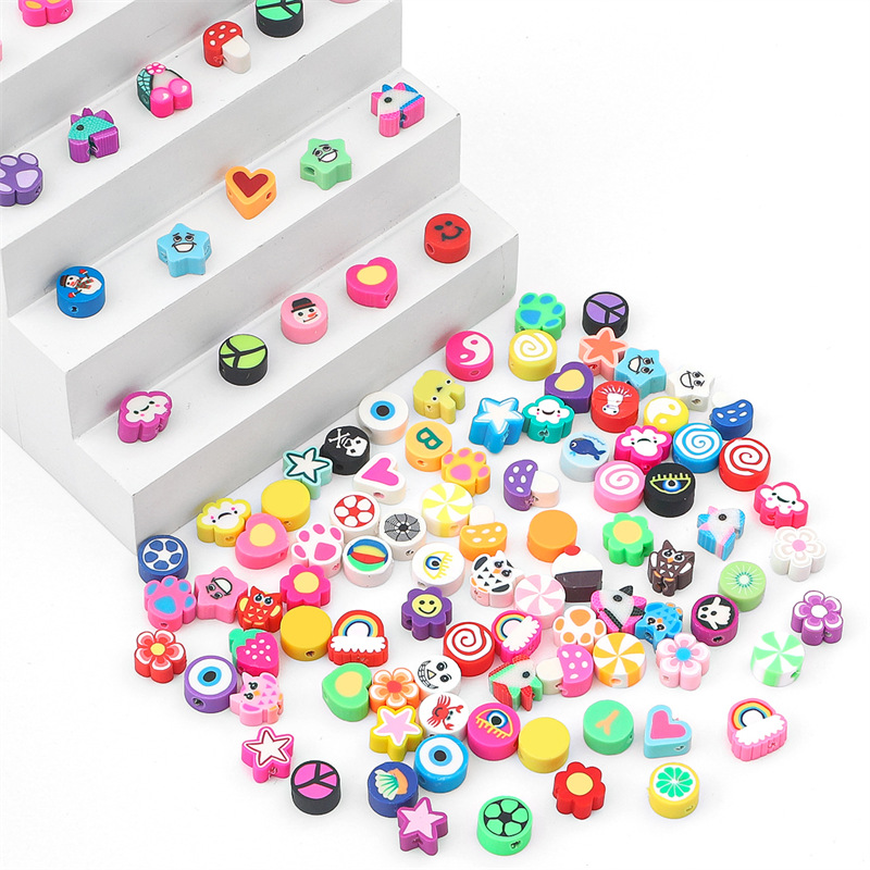 100Pcs Random Style Polymer Cl - Jewelry Making In Clay avaliação e preço