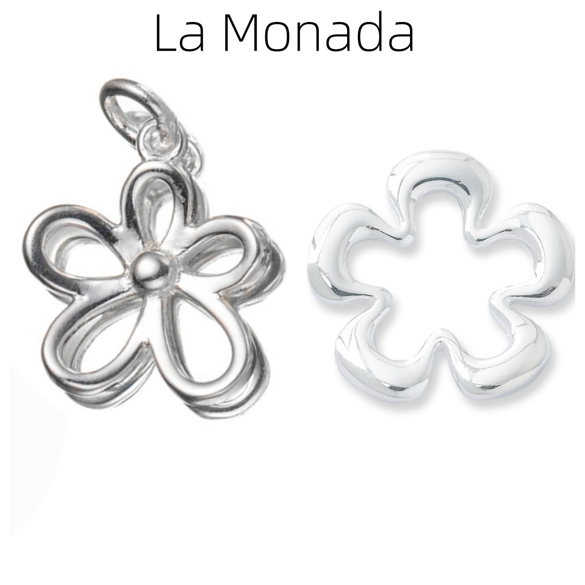 925 Sterling Silver Hollow Flo - Jewelry Making In La avaliação e preço