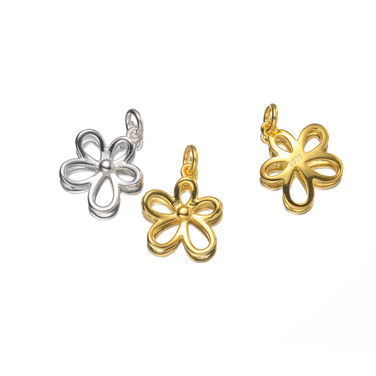 925 Sterling Silver Hollow Flo - Jewelry Making In La avaliação e preço